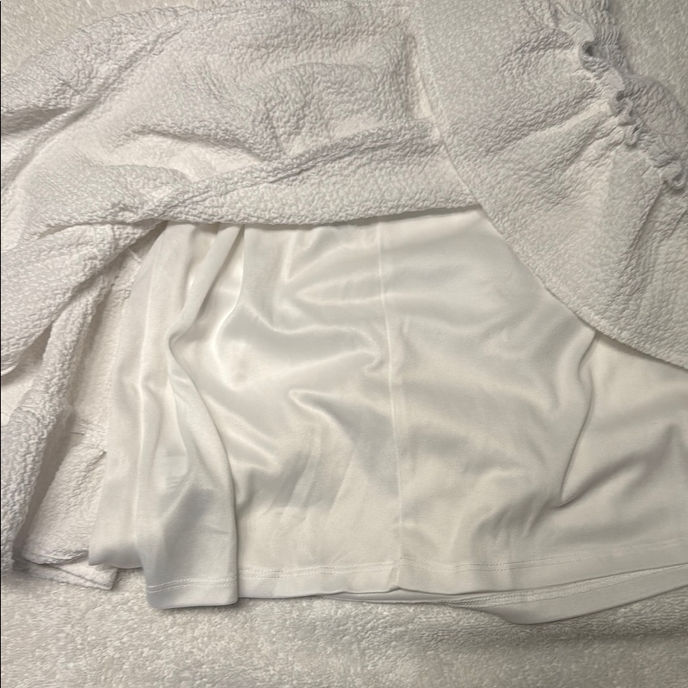 White Off-Shoulder Ruffle Dress - Picture 4 of 4